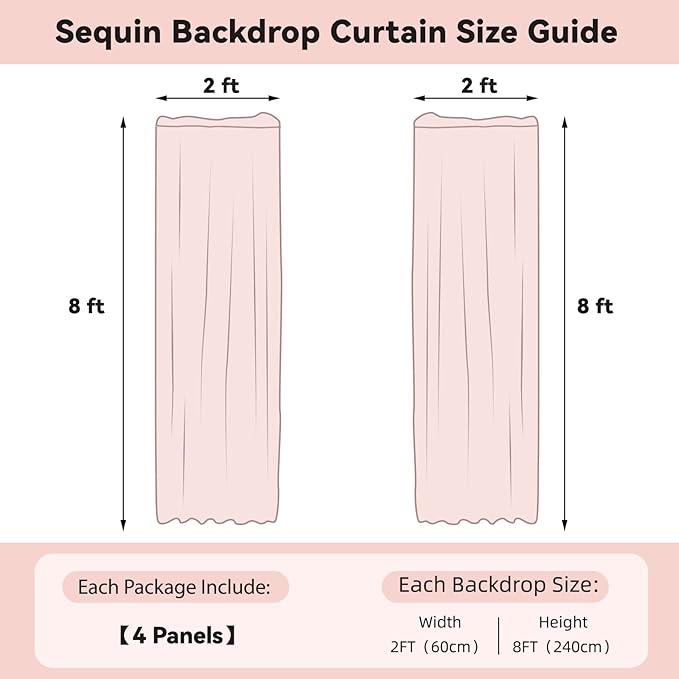 Sugargirl Turquoise Sequin Backdrop Curtain 4 Panels 2FTx8FT Glitter Turquoise Background Drapes Sparkle Photography Backdrop for Party Wedding Birthday Wall Decoration
