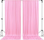 AK TRADING CO. 10 feet x 8 feet IFR Polyester Backdrop Drapes Curtains Panels with Rod Pockets - Wedding Ceremony Party Home Window Decorations - Pink