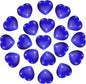 PATIKIL 20 Pcs Natural Heart Shaped Crystal Stone, 0.6 Inch Mini Polished Love Gemstone Crystal, Pocket Rock Engraved Worry Stones for Women Gifts Meditation, Dark Blue Cats Eye