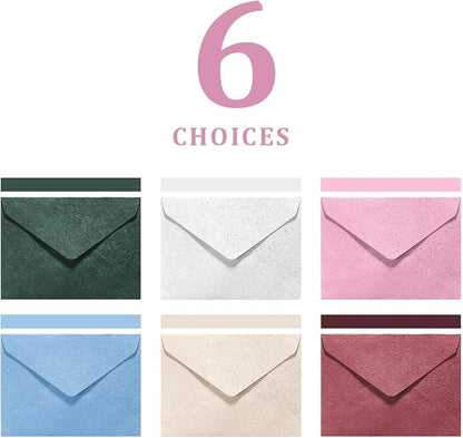 30 Pieces A6 Envelopes with 30 Seal Stickers, 6.32 x 4.45 inch Envelopes for 4 x 6 Wedding Invitation Cards, Greeting Cards, Graduation, Birthday Party Invitations, Pink.