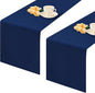 2 Pack Navy Blue Table Runner 12 x 90 Inch Solid Color Farmhouse Runners Coffee Table Dresser for Daily Party Home Decoration