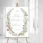 Wildflower Wedding Welcome Sign, Floral Wedding Signs