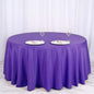 Efavormart Round Tablecloth, 120 Inch Stain & Wrinkle Resistant Washable Table Cloth, Decorative Polyester Fabric Table Cover for Banquet, Wedding, Dining - Purple