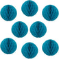 8pcs 10 inch Paper Honeycomb Balls Decorative Tissue Pom Poms Flower Art Hanging Balls for Birthday Wedding Nursery Baby Shower Home Decor (10inch, Teal)