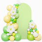 LEBENGURU Upgraded 6FT Wedding Arch Cover, Green Spandex Fitted Arch Backdrop Cover, Round Top Chiara Stand Covers for Birthday Party Baby Shower Banquet Balloon Décor