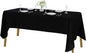 Rectangle Tablecloth 60x102 inch Washable Polyester Fabric Table Cloth for Wedding Party Dining Banquet Decoration（6 Pack 60x102, Black）