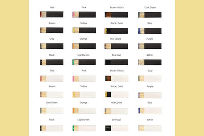 Custom Matchboxes - Set of 10 - Personalized - 2" Inch Long - Colorful Matchsticks - Weddings – Wedding Favor - Matchboxes, Custom Matchbox (2" Matchsticks, Wedding Design #4)