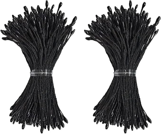 HAHIYO 1000Pcs 1mm Black Pearl Double Head Flower Pistil for Flower Making Scrapbook Decoration Mini Handmade Artificial Pistil Pearlized Floral Stamen Pollen