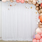 ShinyBeauty White Sequin Backdrop Curtain 2 Panels Seuqin Bakdrop 4X8FT Photo Backdrop for Party Wedding Backdrop 8FT White Glitter Backdrop Curtain for Baby Shower Decoration
