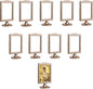 NahNah Double Sided Standing Picture Frames - (Gold, 10 Count) 4x6 Inch, Plastic Pedestal Photo Frame with Inserts and Base - 2 Sided Tabletop Vertical Display Frame for Wedding Table Bridal