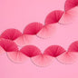 xo, Fetti Pink Paper Fan Garland - 6 Ft. | 3D Bachelorette Party Decorations, Birthday Party Supplies, Pink Preppy HBD, Baby Shower