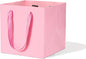Pink Paper Gift Bag Small Square Bottom Paper Bags With Handles(Pink, 6 x 6 x 6 in, 10 CT)