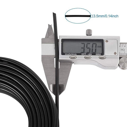 Fashewelry 65.6 Feet 3.5mm Aluminum Wire Black Bendable Metal Craft Wire for Beading Jewelry Craft Making