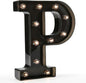 Light Up Black Alphabet Marquee Letters Sign LED Marquee Number Lights Sign for Night Light Home Bar Christmas Lamp Birthday Party Wedding Decoration P