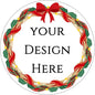 100-1000pcs Custom Stickers Merry Christmas Stickers Personalized Labels Adhesive Xmas Decorative Envelope Seals Stickers for Cards Gift Boxes (Round-2)