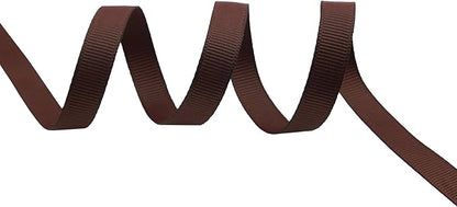 ITIsparkle 3/8" Inch Grosgrain Ribbon 50 Yards-Roll Set for Gift Wrapping Scrap Books Party Favor Hair Braids Baby Shower Decoration Cake Decoration Floral Arrangement Craft Supplies, Brown Ribbon