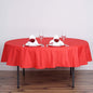 Efavormart Round Tablecloth, 90 Inch Stain & Wrinkle Resistant Washable Table Cloth, Decorative Polyester Fabric Table Cover for Banquet, Wedding, Dining- Red