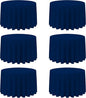 BRILLMAX 6 Pack Navy Blue Round Tablecloths 108 Inch - Circle Bulk Linen Polyester Fabric Washable Table Cloth Cover for Wedding Reception Banquet Birthday Party Buffet Restaurant