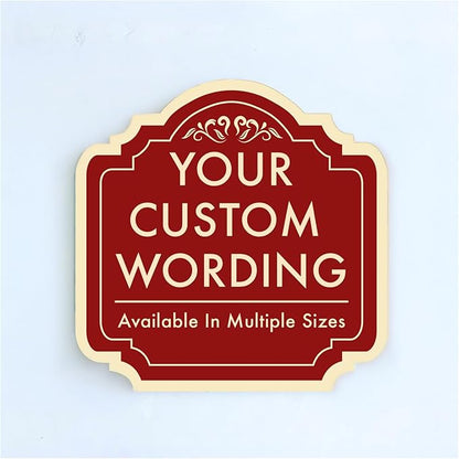 SPEEDYORDERS Custom Red Aluminum Sign, 24x24 Inches, Vintage Style, Weatherproof, Easy Installation, Made in USA
