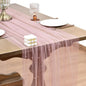 Joanlody Fall Pearl Table Runner 10ft Rustic Boho Tulle Table Runner with Pearls for Baby Shower Wedding Party Veil Dessert Thanksgiving Table Decor Dusty Rose