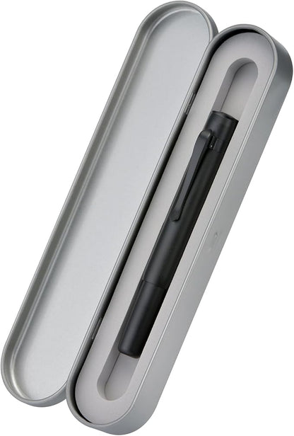 Hongdian M2 Black Forest Mini Fountain Pen, Fine Soft Nib & Sleek Shape Aluminium Short Pocket Travel Pen (Matte Black)