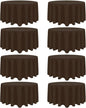 8 Pack Brown Round Tablecloth 90 Inch Stain and Wrinkle Resistant Round Brown Table Cloth Reusable and Washable Polyester Fabric for Buffet Wedding Party and Banquet