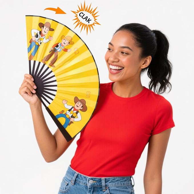 Custom Fans with Your Photo/Text - 13 Inch Personalized Folding Hand Fan for Line Dancing, Weddings, Parties | Decorative Gift for Women, Church Events & Dance Performances (50, 10 Inch)