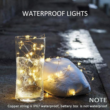 MUMUXI 20 Pack 3.3ft Fairy Lights Battery Operated String Lights, Mini LEDs Powered, Waterproof Indoor Silver Wire Firefly Mason Jars, Warm White for Home Decor, Parties, and Weddings