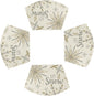 Artoid Mode Christmas Snowflakes Wedge Shape Placemats for Round Table Set of 4, Let it Snow Winter Winter Seasonal Kitchen Dining Table Decoration for Indoor Party Home