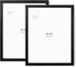 Opposite Wall - Set of 2-8.5 x 11 in - Black Solid Oak Wood Picture Frames - Lightweight, Versatile & Shatterproof - Wall Hanging & Tabletop Photo Frame - Office, Gallery & Home Decor