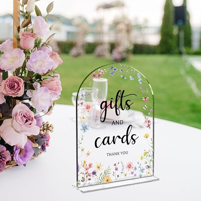 2 Pcs Wedding Decor, Ceremony Sign, Wedding Sign for Reception & Event Party,Bridal Shower Decorations, Wedding Table Decor Accessories for Anniversary And Event 5x7 Inch