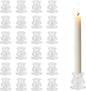 Garvee 24PCS Clear Glass Candlestick Holders Bulk, 2.2" H Taper Candle Holders for Wedding, Party, Dining Table and Holiday Decoration