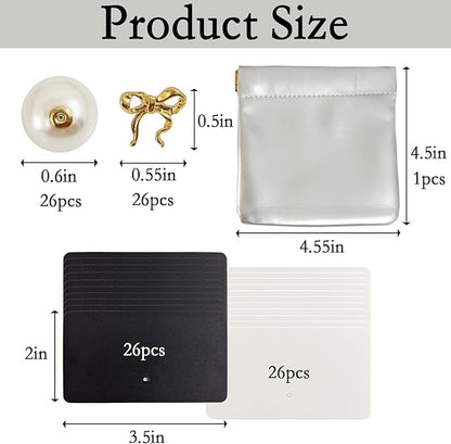 26Pcs Decorative Bow Place Card Holders Bulk Gold Name Card Stands Set Photo Holders for Wedding Birthday Party,Table Place Cards, Food Signs，Name Tag