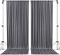 AK TRADING CO. 10 feet x 8 feet IFR Polyester Backdrop Drapes Curtains Panels with Rod Pockets - Wedding Ceremony Party Home Window Decorations - Charcoal