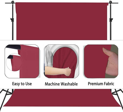 Wine Red Photography Backdrop for Photoshoot, Photo Backdrop Curtain, Perfect Wine Red Backdrops for Party Portrait Photoshoots Video Studio 10FTx20FT