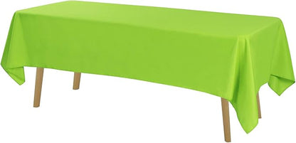 Rectangle Tablecloth 60x102 inch Washable Polyester Fabric Table Cloth for Wedding Party Dining Banquet Decoration（60x102, Apple Green）