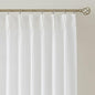 Vision Home White Pinch Pleated Semi Sheer Curtains Textured Light Filtering Window Curtains for Living Room Bedroom Rayon Blended Pinch Pleat Drapes with Hooks 2 Panels 40" Wx63 L