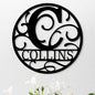 Personalized Metal Name Signs, Split Letter Monogram Wall Decor, Custom Last Name Sign, Family Name Sign for Outdoor, Personalized Wedding Gift, Garden Decor, Metal Wall Art, Housewarming Gift (MonogramDesign_11)