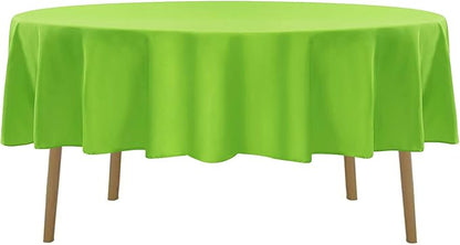 90 inch Round Tablecloth Washable Polyester Table Cloth Decorative Table Cover for Wedding Party Dining Banquet（90 inch,Apple Green）