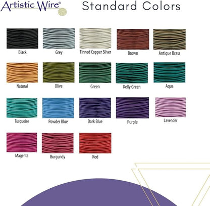 Artistic Wire, 24 Gauge Tarnish Resistant Colored Copper Craft Wire, Brown, 20 yd