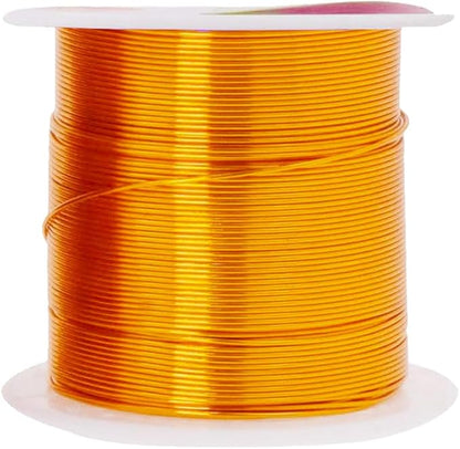 Mandala Crafts 22 Gauge Anodized Aluminum Craft Wire for Jewelry Making - 450 FT Colored Flexible Silver Black Gold Purple Red Kelly Green Wire - Bendable for Bonsai Armature Crafting Sculpting