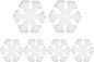 6Pcs Snowflake Decorations Christmas Decor White Winter Wooden Snowflakes Standing Christmas Tiered Tray Decor Table Signs Winter Wonderland Decorations for Indoor Home Xmas Shelf Fireplace Mantel