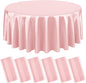 6 Packs Satin Tablecloth 120 Inch Rose Gold Round Table Cloth Silk Tablecloth Smooth Fabric Overlay Satin Table Cover Decoration for Wedding Party Banquet Events