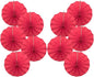 Red Birthday Decorations,DIY Red Paper Fans Hanging Decoration ,Party Supplies Party Fans 8in, Wedding Graduation Events Accessories 30 Color DIY Set （Red）