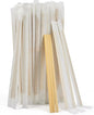 Bamboo Coffee Stirrers Individually Wrapped 100 Count – Coffee Stir Sticks 7 inch Coffee Bar Disposable individually wrapped coffee stirrers for Coffee and Cocktail