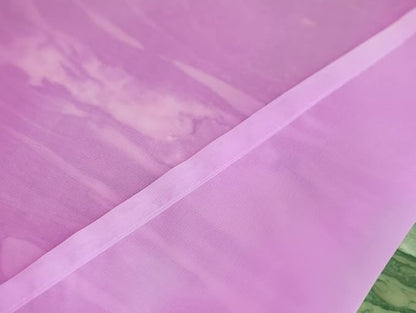 Window Pink Sheer Curtains 90 Inches Long 2 Panels Sheer Curtain Basic Rod Pocket Panel for Bedroom Children Living Room Yard Kitchen (Pink, 52" W x 90" L | 2 pcs)