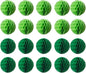 20pcs Honeycomb Flower Balls Party Honeycomb Balls Decoration Paper Flower Balls Tissue Paper Flower Ball Pom Poms Ball for Birthday Wedding Home Decor (6inch, Green Dark-Green)