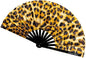 Kandies World UV Reactive Custom Festival Folding Hand Fan - Unique Designs, Made of Bamboo, Clacking Sound, Lightweight - Perfect Rave and Festival Accessory!