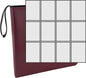 Ursae Minoris 3 D-Ring Large Format Zipper Binder for Up to 600 Sports/Trading Cards - Burgundy