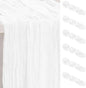6 Pack White Cheesecloth Table Runner 35x120 Inch 10Ft Rustic Gauze Cheese Cloth Thanksgiving Table Runner Sheer Cheesecloth Table Runners for Wedding Party Bridal Shower Decoration